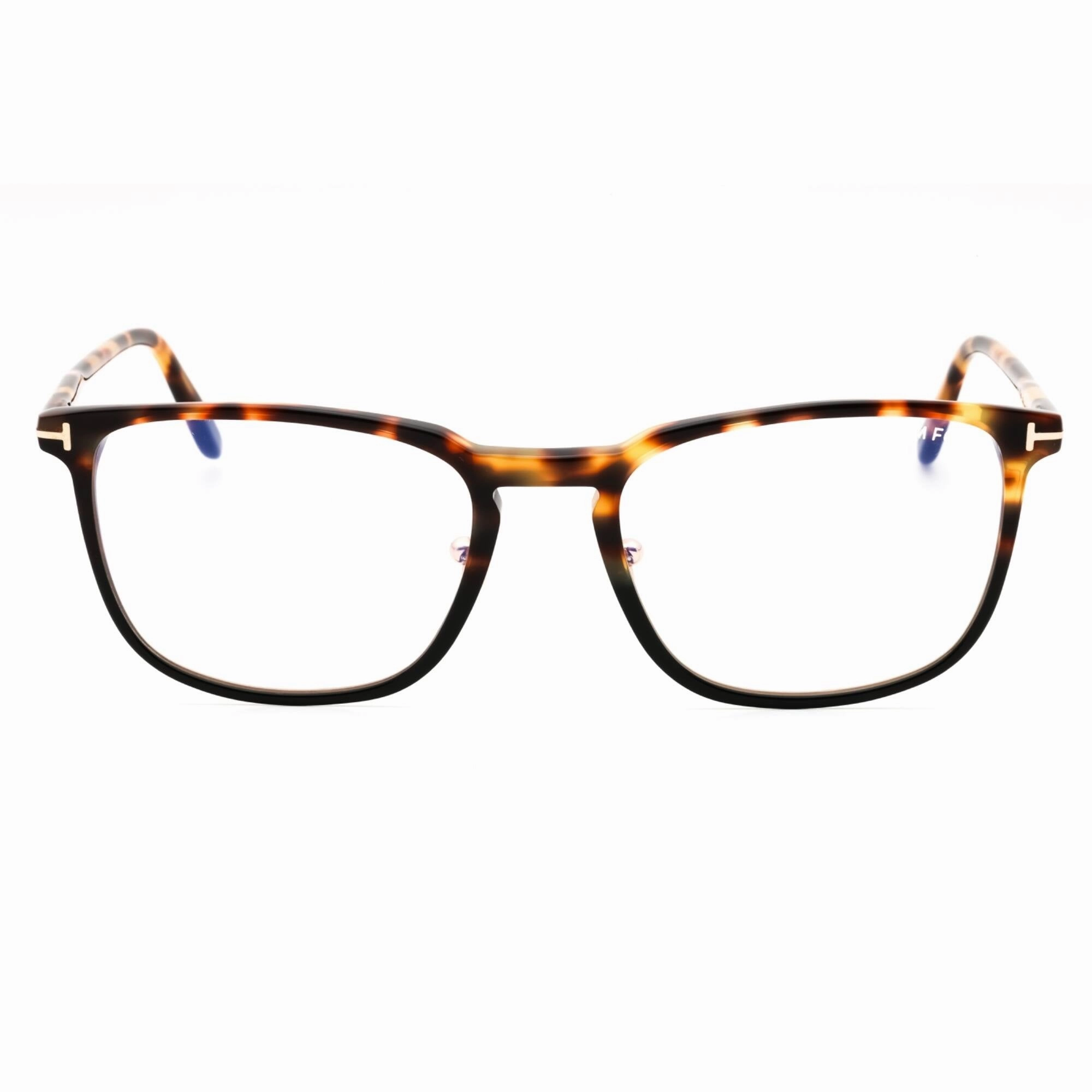 Tom Ford Men's Eyeglasses - Havana/Other Acetate Rectangular Frame | FT5699-B 056