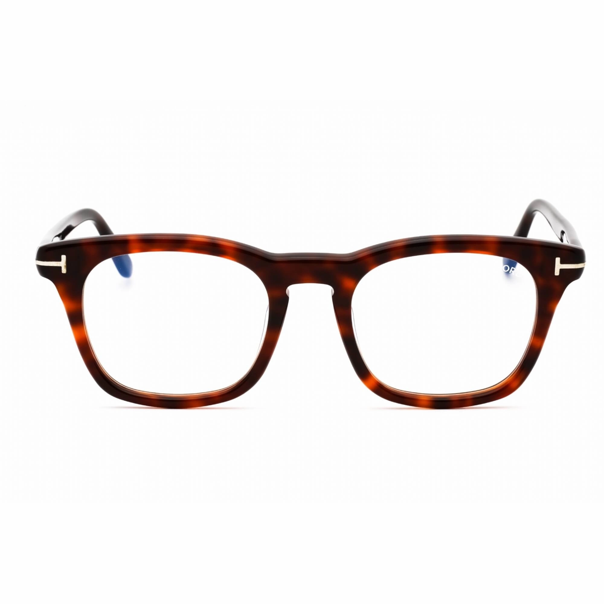 Tom Ford Men's Eyeglasses - Red Havana Square Acetate Full Rim Frame | FT5870-F-B 054