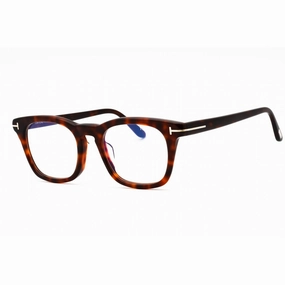 Tom Ford Men's Eyeglasses - Red Havana Square Acetate Full Rim Frame | FT5870-F-B 054