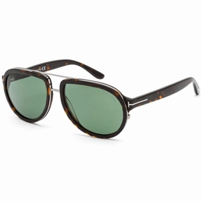 Tom Ford Men's Sunglasses - Dark Havana Plastic Pilot Full Rim Frame | FT0779 52N