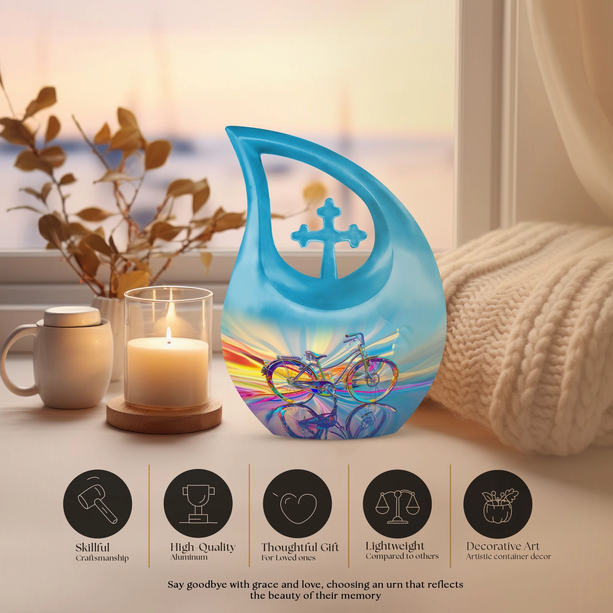 Velocity Whirl Memorial Cremation Urn For Ashes