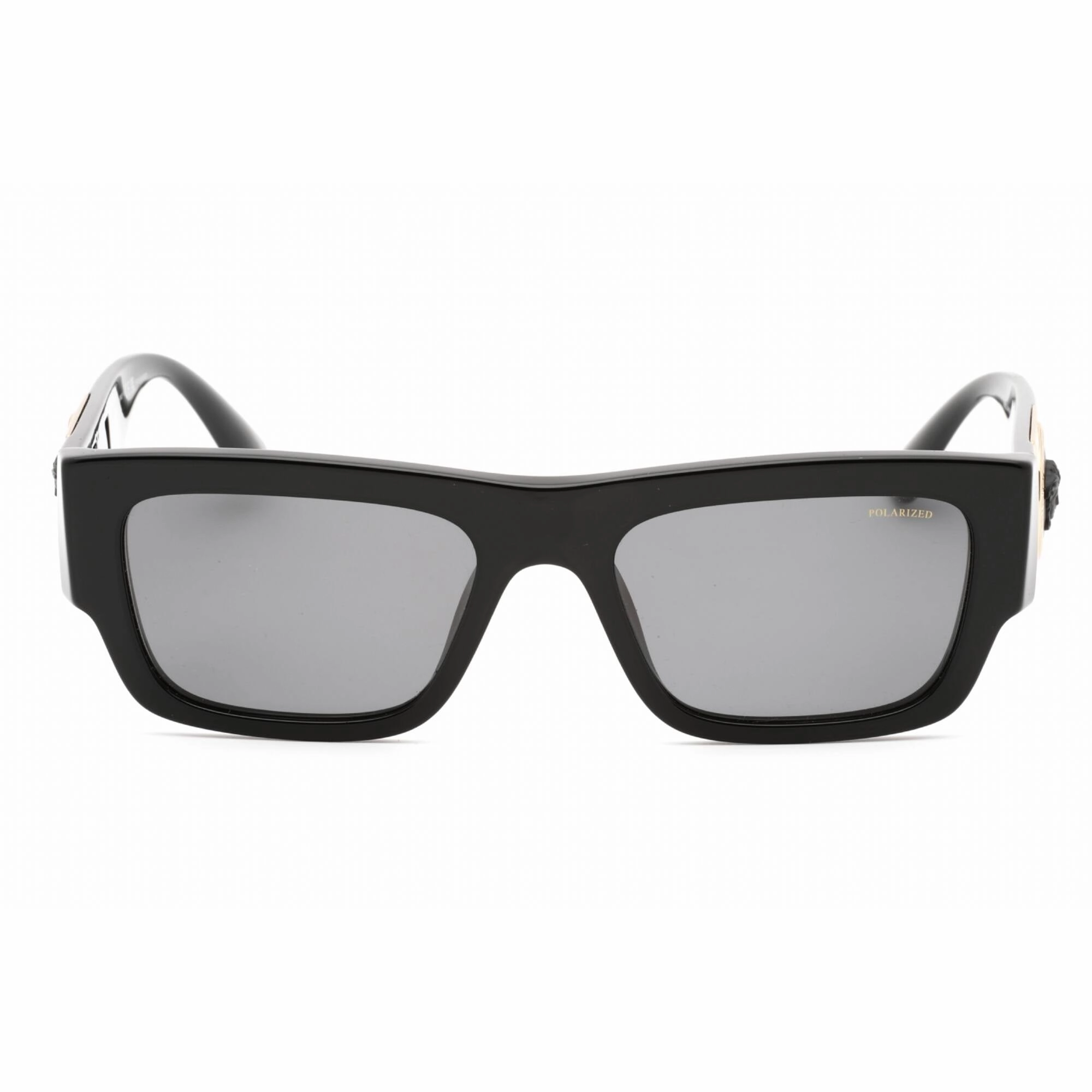 Versace Men's Sunglasses - Black Rectangular Frame Dark Grey Lens | 0VE4416U GB1/81