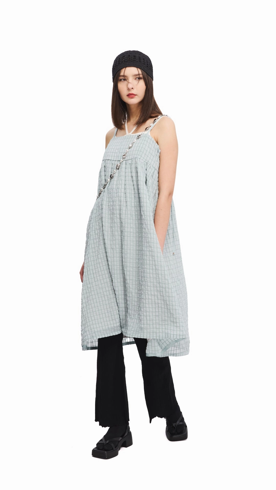 Wrinkle Chiffon Slipdress