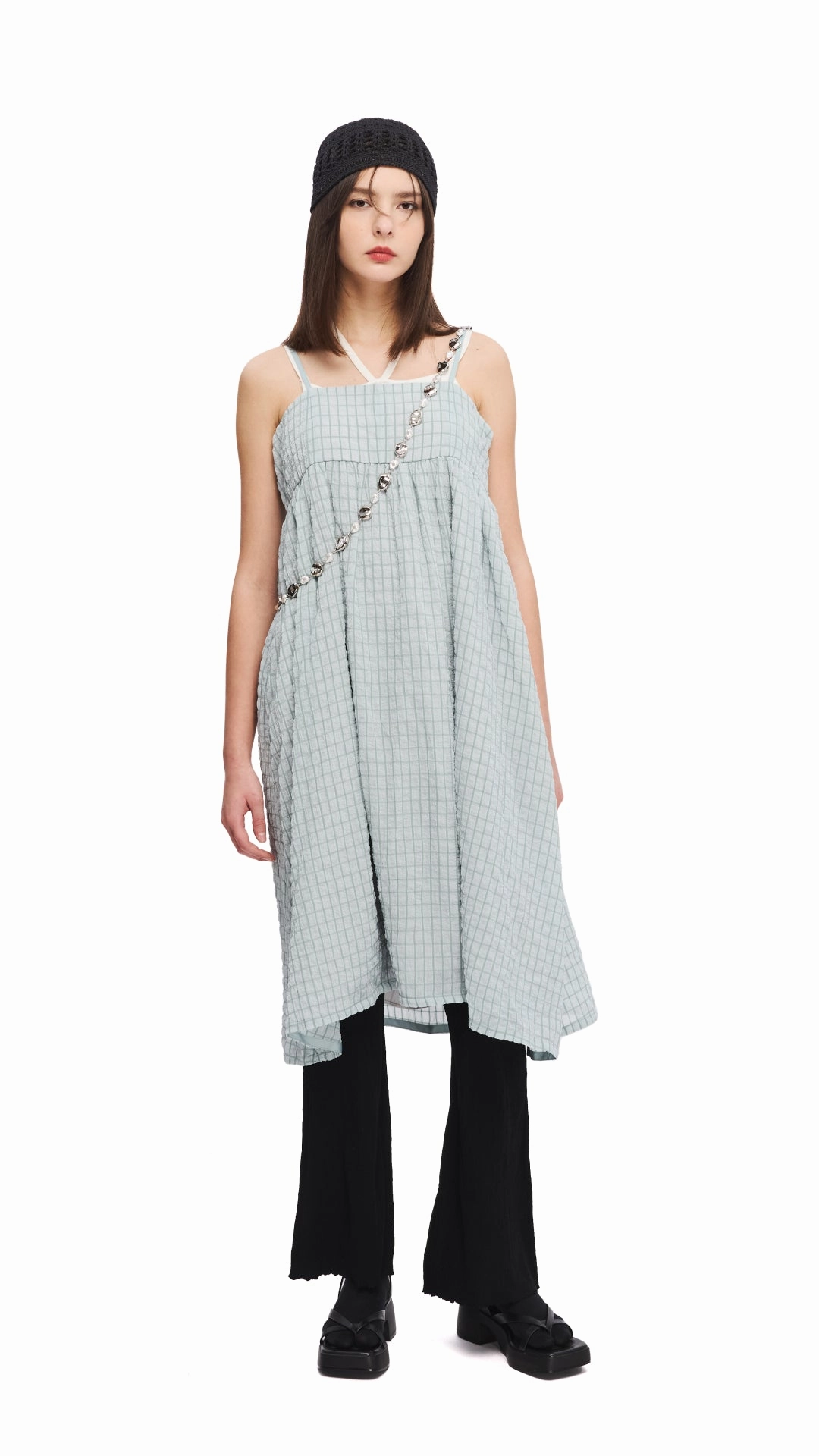 Wrinkle Chiffon Slipdress