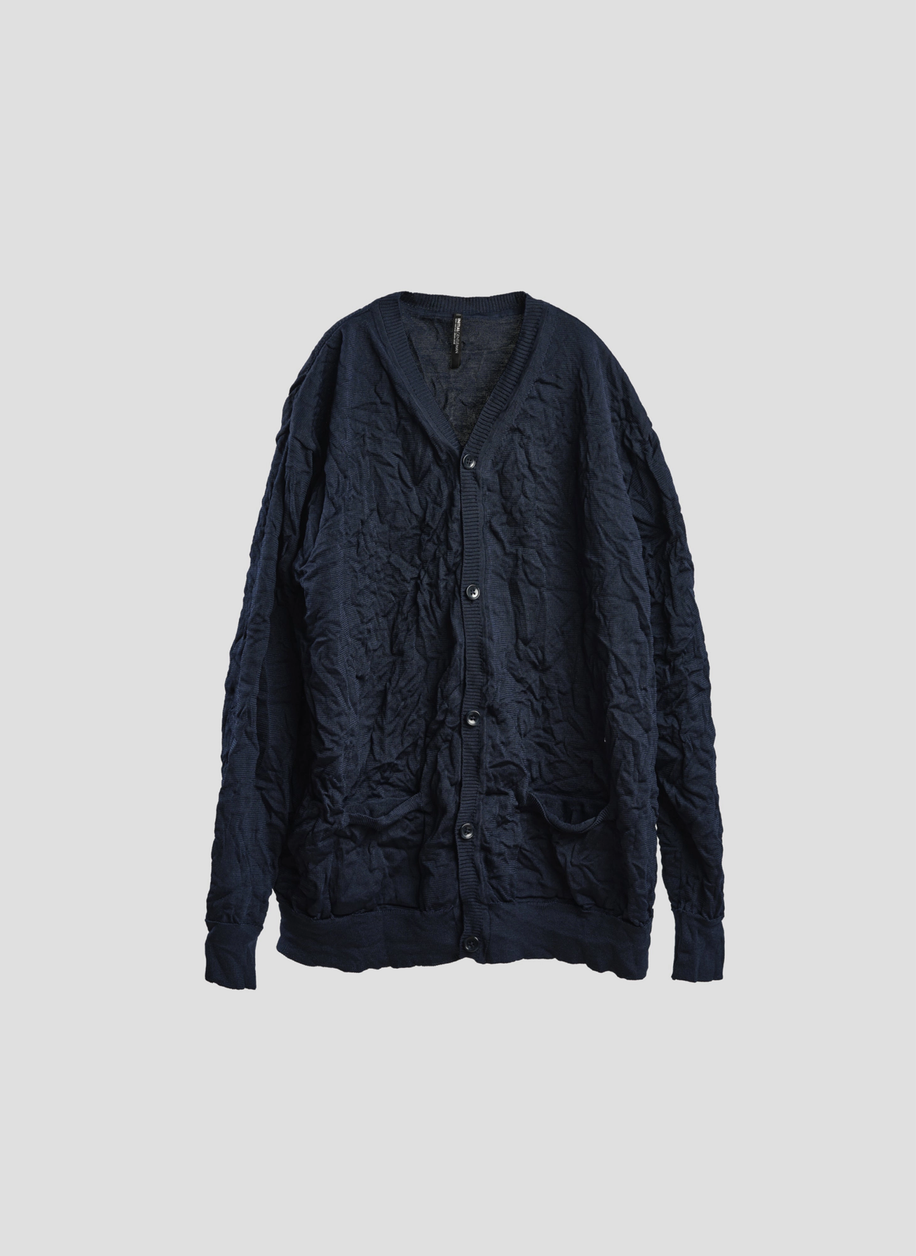 Wrinkle Polyester Dry Knit Cardigan